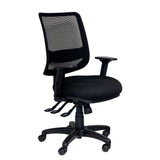 Saga Mesh Chair-Office Chairs-With Arms-Flat Pack Please-Commercial Traders - Office Furniture