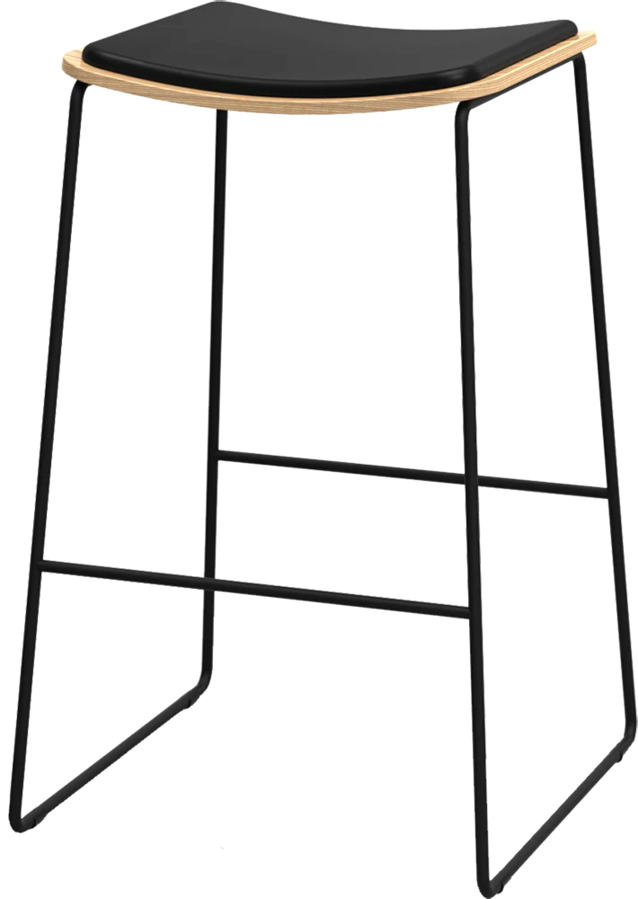 Skala Stools 750H-Barstools-Black-No-Commercial Traders - Office Furniture