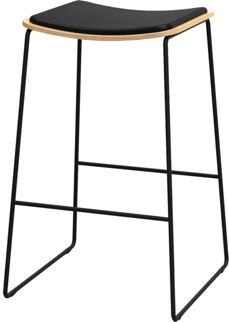 Skala Stools 750H-Barstools-Black-No-Commercial Traders - Office Furniture