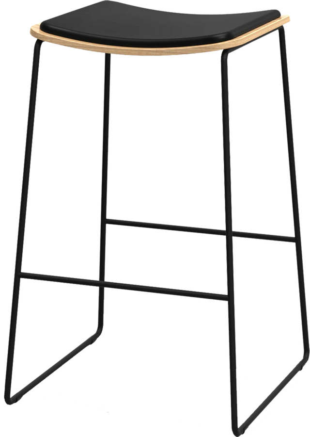 Skala Stools 750H-Barstools-Black-No-Commercial Traders - Office Furniture