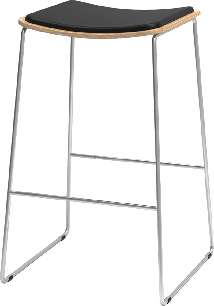 Skala Stools 750H-Barstools-Black-No-Commercial Traders - Office Furniture