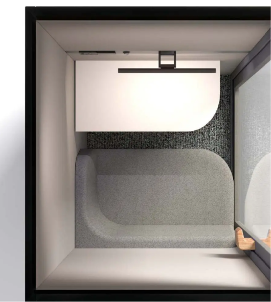 Tuesday Single Booth V2-Acoustic-Storm Grey-Commercial Traders - Office Furniture