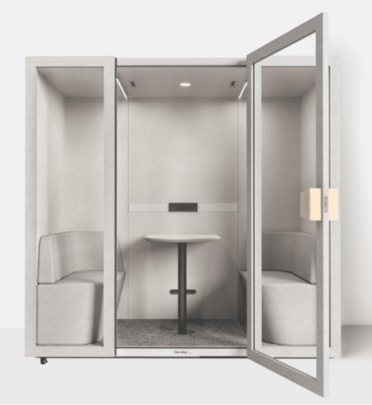 Tuesday Large Booth V1-Acoustic-Storm Grey-Commercial Traders - Office Furniture