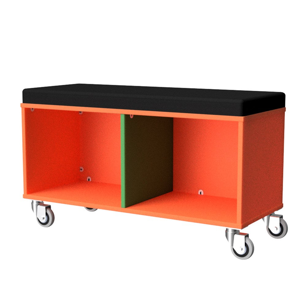 Trolley Sit On-Education Furniture-Orange/Green-1000MM-Commercial Traders - Office Furniture