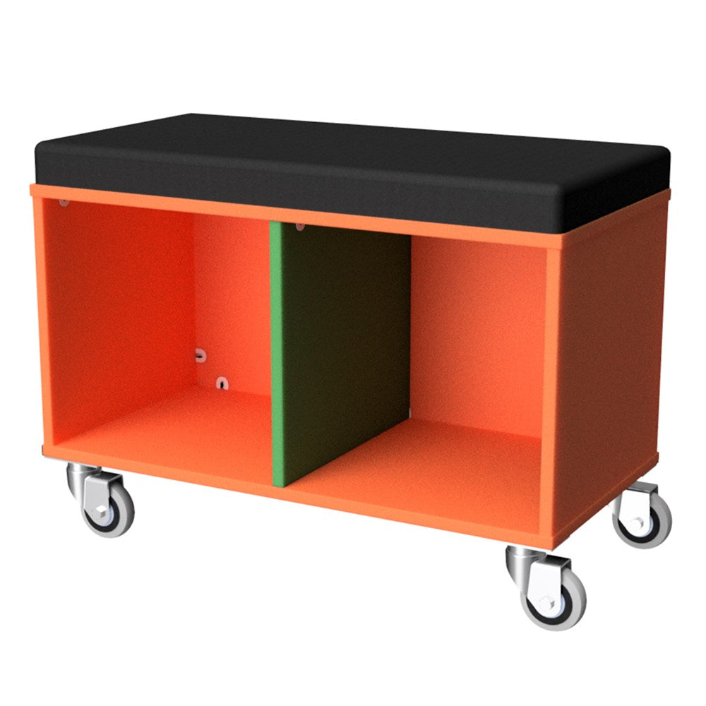 Trolley Sit On-Education Furniture-Orange/Green-800MM-Commercial Traders - Office Furniture