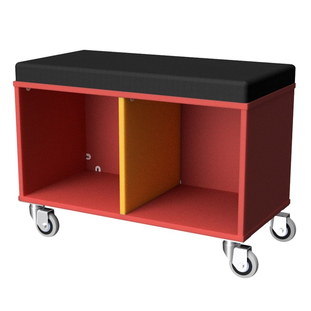 Trolley Sit On-Education Furniture-Red/Yellow-800MM-Commercial Traders - Office Furniture