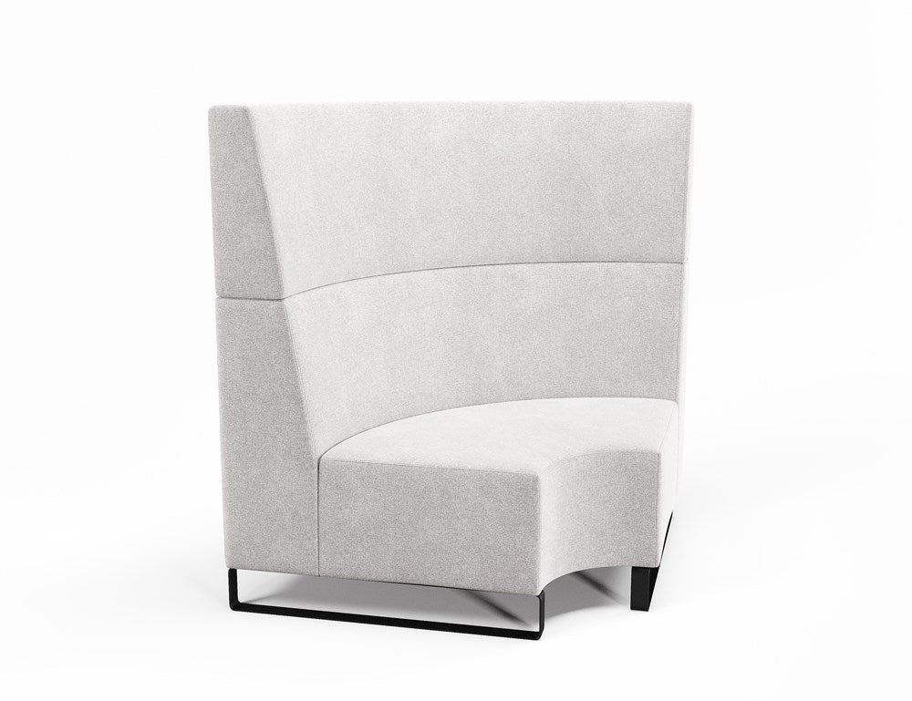 Vista Small 90° Curve Concave-Reception Furniture-Sleigh-High-Lustrell (Vinyl)-Commercial Traders - Office Furniture