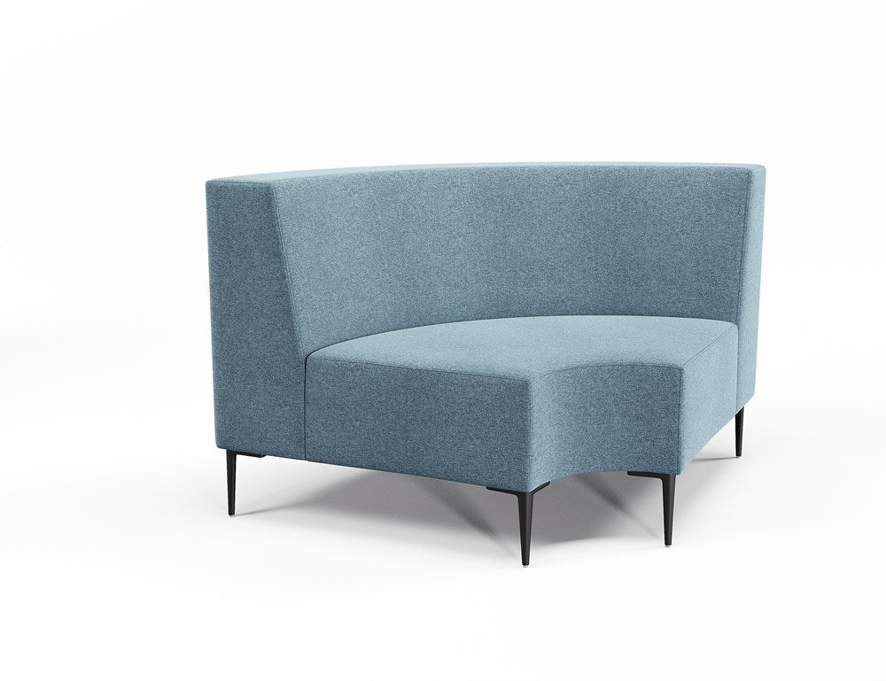 Vista Small 90° Curve Concave-Reception Furniture-Borsari-Low-Lustrell (Vinyl)-Commercial Traders - Office Furniture