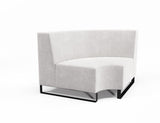Vista Small 90° Curve Concave-Reception Furniture-Sleigh-Low-Lustrell (Vinyl)-Commercial Traders - Office Furniture