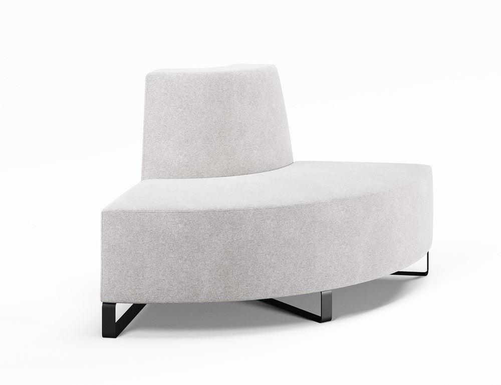 Vista Small 90° Curve Convex-Reception Furniture-Sleigh-Low-Lustrell (Vinyl)-Commercial Traders - Office Furniture