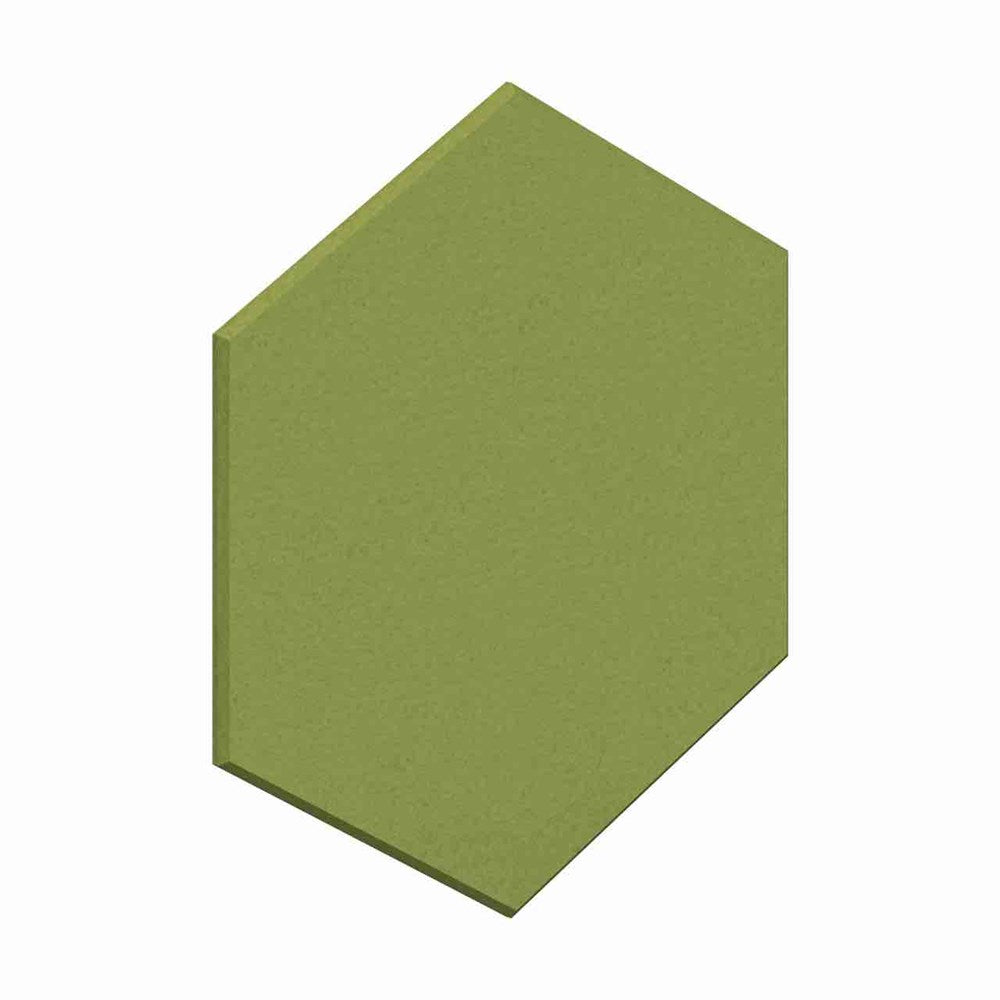 Sonic Acoustic Wall Tiles-Acoustic-Hexagon 600 x 520-Banana Green-Commercial Traders - Office Furniture