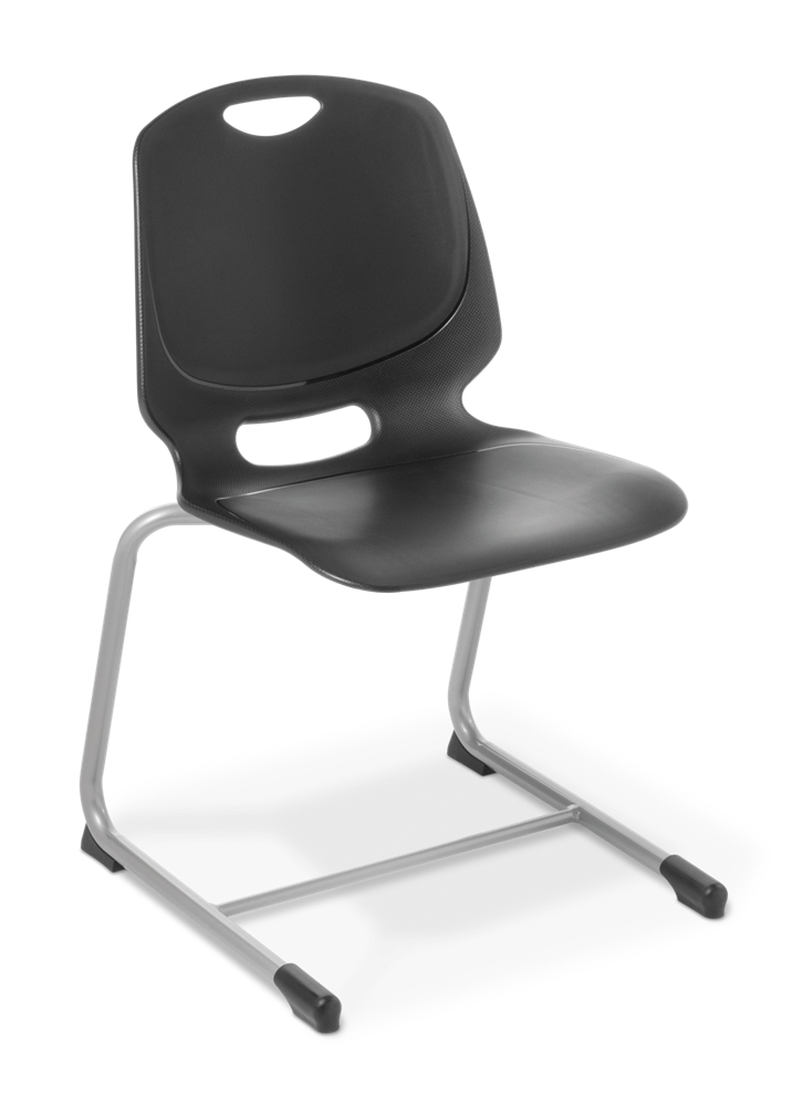 Spark Cantilever Senior-Chairs-Black-Commercial Traders - Office Furniture