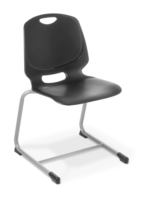 Spark Cantilever Senior-Chairs-Black-Commercial Traders - Office Furniture