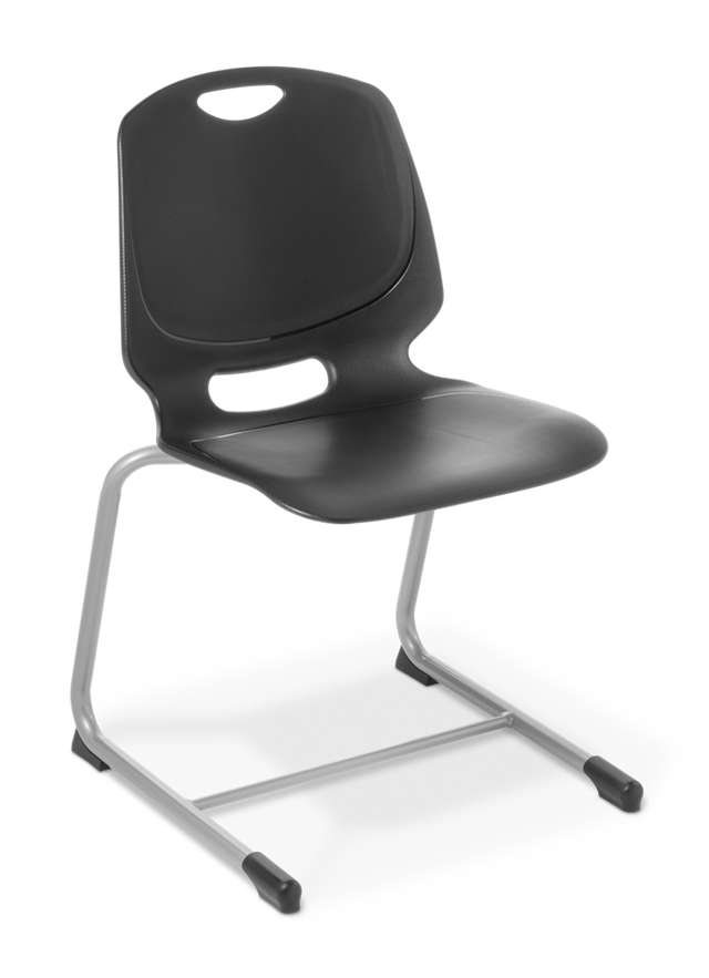 Spark Cantilever Senior-Chairs-Black-Commercial Traders - Office Furniture