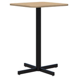 Star Bar Leaner - Square-Barleaners-700 x 700-Classic Oak-Black-Commercial Traders - Office Furniture