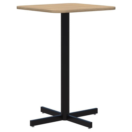 Star Bar Leaner - Square-Barleaners-700 x 700-Classic Oak-Black-Commercial Traders - Office Furniture