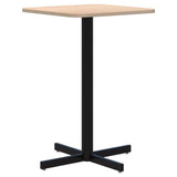 Star Bar Leaner - Square-Barleaners-700 x 700-Refined Oak-Black-Commercial Traders - Office Furniture