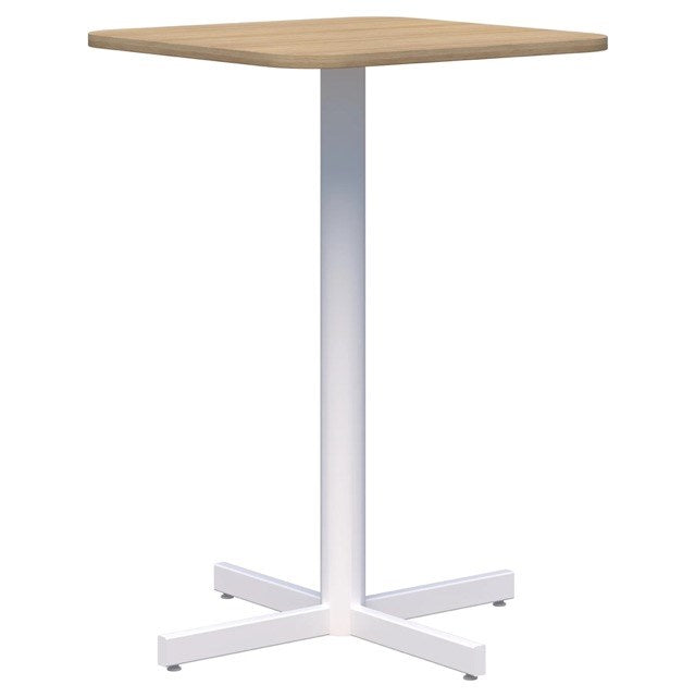 Star Bar Leaner - Square-Barleaners-700 x 700-Classic Oak-White-Commercial Traders - Office Furniture