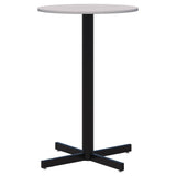 Star Bar Leaner - Round-Barleaners-700D-Silver Strata-Black-Commercial Traders - Office Furniture