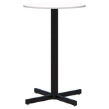 Star Bar Leaner - Round-Barleaners-700D-Snow Velvet-Black-Commercial Traders - Office Furniture