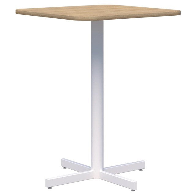 Star Bar Leaner - Square-Barleaners-800 x 800-Classic Oak-White-Commercial Traders - Office Furniture