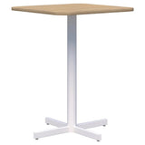 Star Bar Leaner - Square-Barleaners-800 x 800-Classic Oak-White-Commercial Traders - Office Furniture