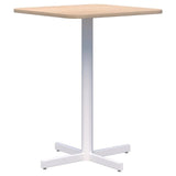 Star Bar Leaner - Square-Barleaners-800 x 800-Refined Oak-White-Commercial Traders - Office Furniture