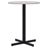 Star Bar Leaner - Round-Barleaners-800D-Silver Strata-Black-Commercial Traders - Office Furniture