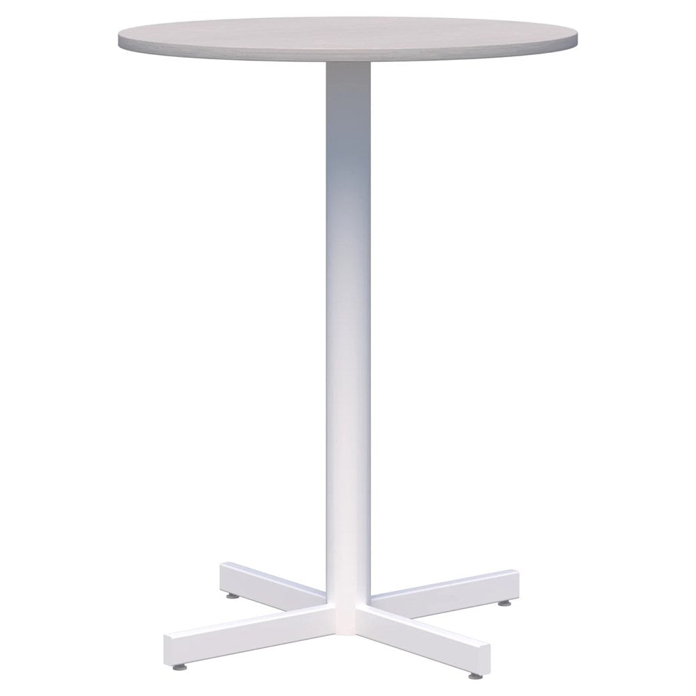 Star Bar Leaner - Round-Barleaners-800D-Silver Strata-White-Commercial Traders - Office Furniture