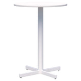 Star Bar Leaner - Round-Barleaners-800D-Snow Velvet-White-Commercial Traders - Office Furniture