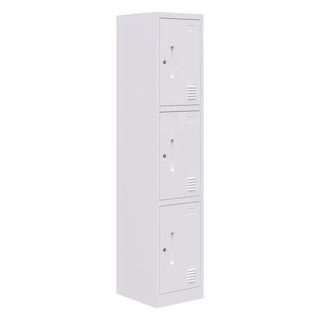 Fortis Steel Storage Locker-Office Storage-3 Door-Keyed Locking-Commercial Traders - Office Furniture