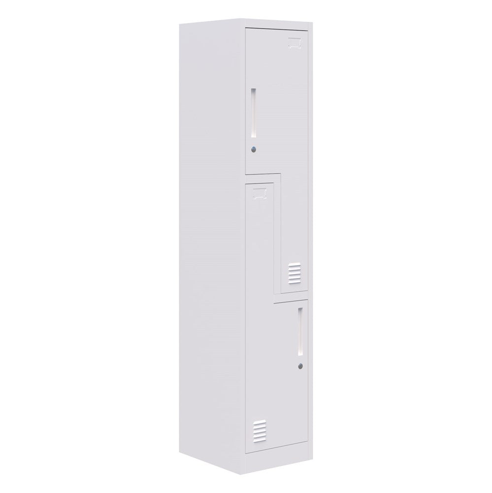 Fortis Steel Storage Locker-Office Storage-2 Door Stepped-Keyed Locking-Commercial Traders - Office Furniture
