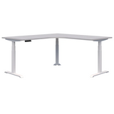 Summit ii Electric 90° Corner Workstation Desk-Desking-1500 x 1500 x 700-SIlver Strata-White-Commercial Traders - Office Furniture