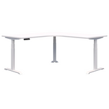 Summit ii Electric 90° Corner Workstation Desk-Desking-1500 x 1500 x 700-Snow Velvet-White-Commercial Traders - Office Furniture