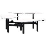 Summit ii Electric 120° Rotor 3 Pod Desk-Desking-Snow Velvet-Black-1200 x 1200-Commercial Traders - Office Furniture