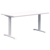 Summit ii Desk - Fixed Height-Desking-1800 x 800-Snow Velvet-White-Commercial Traders - Office Furniture