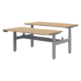 Alti Rapid Premium Electric 2 Pod Back to Back-Office Pods-2x1800x800-Classic Oak-Silver-Commercial Traders - Office Furniture