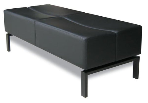 Swell Double Ottoman-Reception Furniture-South Island Delivery-Lustrell (Vinyl)-Commercial Traders - Office Furniture