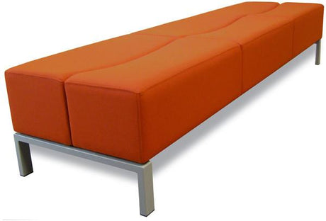 Swell Double Ottoman-Reception Furniture-North Island Delivery-Lustrell (Vinyl)-Commercial Traders - Office Furniture