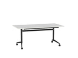 Team Flip Table 1600x800-Meeting Room Furniture-White-Black-Commercial Traders - Office Furniture
