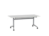 Team Flip Table 1600x800-Meeting Room Furniture-White-Silver-Commercial Traders - Office Furniture