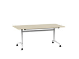 Team Flip Table 1600x800-Meeting Room Furniture-Nordic Maple-White-Commercial Traders - Office Furniture