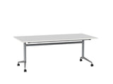 Team Flip Table 1800x900-Meeting Room Furniture-White-Silver-Commercial Traders - Office Furniture