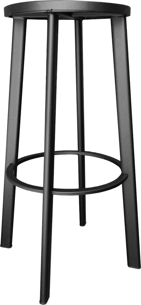 Tate Barstool-Lunchroom Chairs-Standard Black-750mm-Commercial Traders - Office Furniture