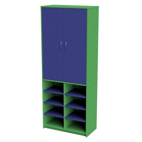 Wall Unit Teachers Open Base-Education Furniture-Green/Blue-Commercial Traders - Office Furniture