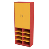 Wall Unit Teachers Open Base-Education Furniture-Red/Yellow-Commercial Traders - Office Furniture