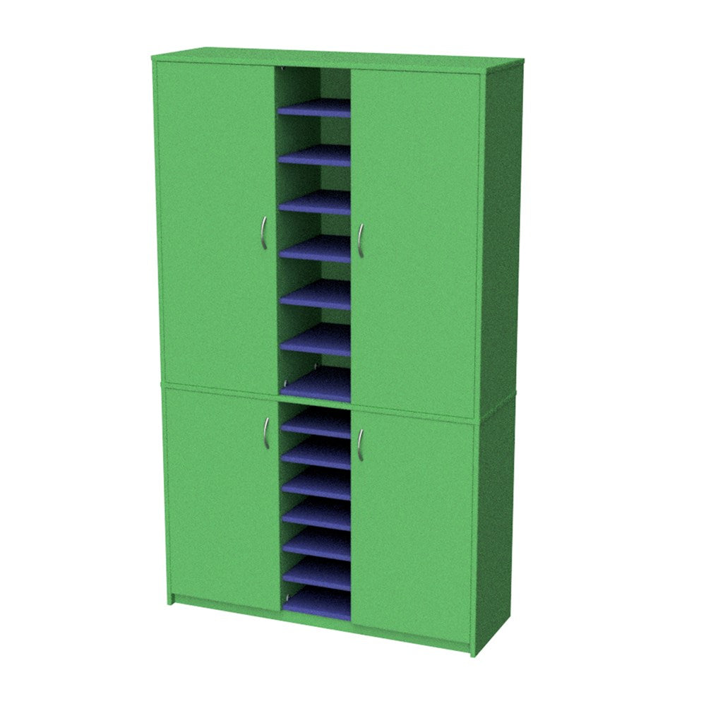 Multi Teachers Wall Unit-Education Furniture-Green/Blue-Commercial Traders - Office Furniture