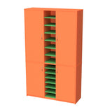 Multi Teachers Wall Unit-Education Furniture-Orange/Green-Commercial Traders - Office Furniture