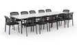 Euro Boardroom Table 3600 x 1200 with Ozone Chair Package-Meeting Room Furniture-Affinity Maple-Black Leg-North Island (Ground Floor)-Commercial Traders - Office Furniture