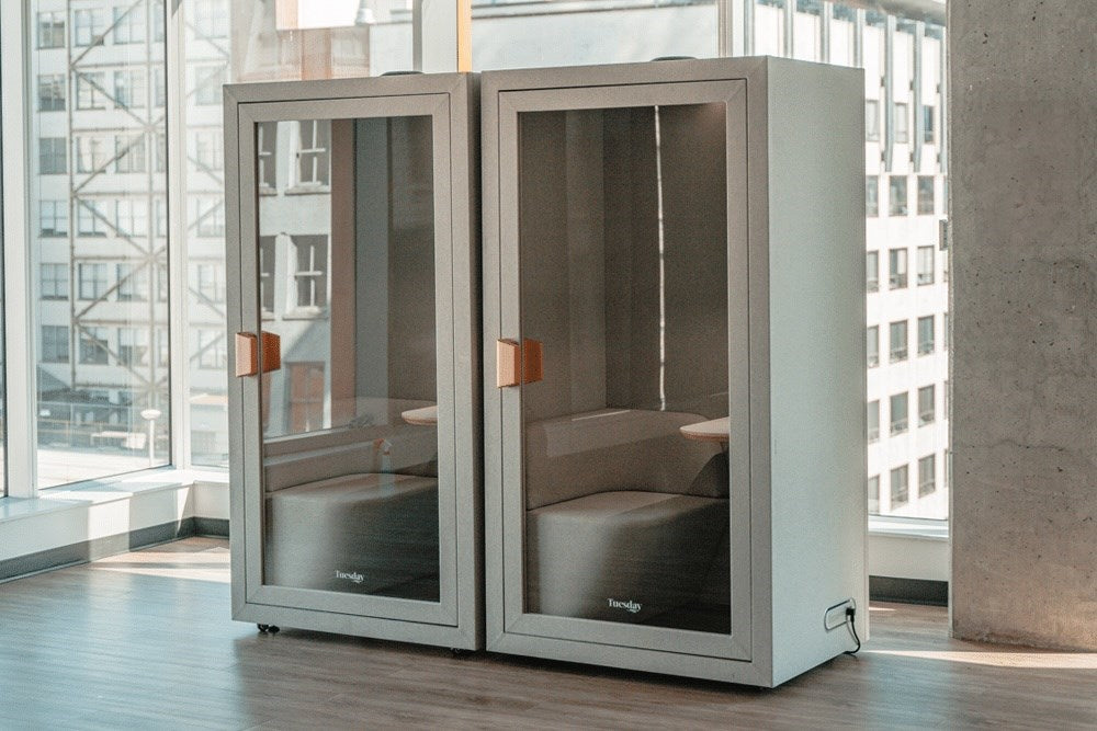 Tuesday Single Booth V2-Acoustic-Storm Grey-Commercial Traders - Office Furniture